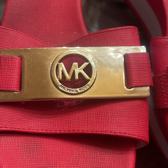 MICHAEL Michael Kors Womens Casual Wedge Sandals Orange 8 Medium (B,M) - Picture 2 of 7